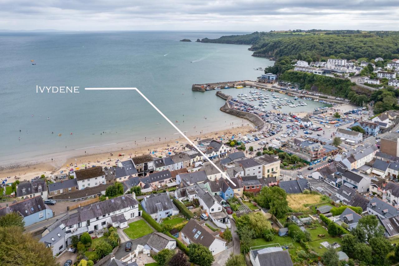 Ivydene - Beautiful Cottage, Stone Throw From Beach, Wonderful Sea Views Saundersfoot Bagian luar foto